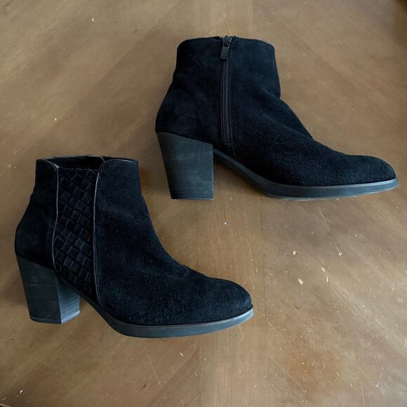 Market & Spruce Lily Stretch Gore Suede Bootie Dark Gray Chelsea Boot Size 9.5 - Picture 5 of 9